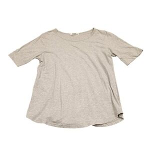 SMX T-Shirt Womens Large Grey Elbow Sleeve Scoop Neck Relaxed Fit Casual Basic